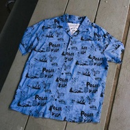 POLER ALOHA SHIRT 夏威夷衫 柔軟涼感嫘縈襯衫 印花藍