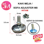 Stabil Adjuster Kursi Kaki Adjuster Kaki Stabil Meja Kursi Nylon Putih dan Hitam Goyang (Isi 2 Pcs)