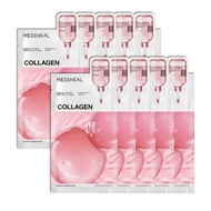 MEDIHEAL Collagen Essential Face Sheet Mask, Skin Firming (10ea) | with Peptide, Ceramide for Skin N