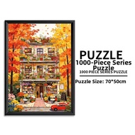PINKAILE | Original Velvet Autumn Bookstore 1000 Pieces Jigsaw Puzzle