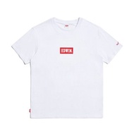 EDWIN BOX LOGO短袖T恤-男款 (白色) #上衣