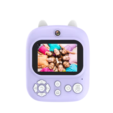 2.4"LCD Instant Camera Film Black-white Picture Printing 1080P Video Shoot Digital Video Camera 8X Z