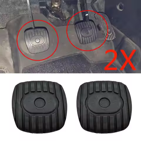 2X Brake Clutch Pedal Pad Rubber Cover Fit For Nissan Note Cube Tiida Micra NV200 2009 2010 Black Ru