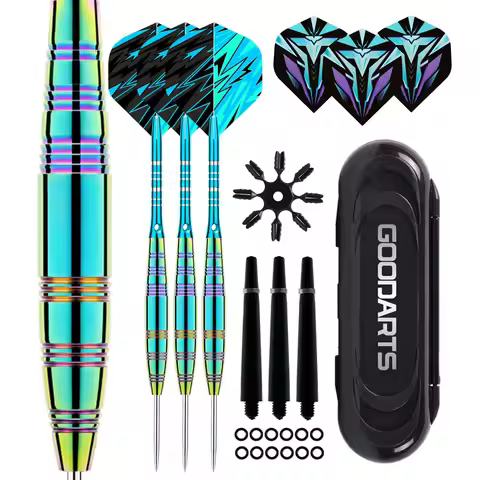 Professional Darts Steel Tip Set 23g Metal Tip Darts,Dart Metal Tip Set 3 Aluminum Dart Shafts + Ext