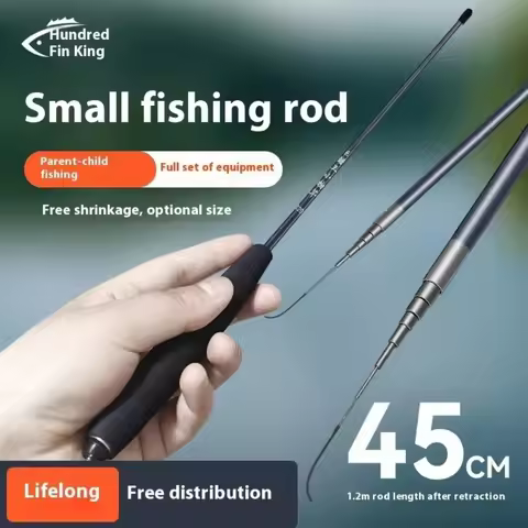 Rod Set Ultra Light Fishing Rod Short Section Hand-Held Ultra Light Rod Stream Rod Ultra-Fine Ultra-
