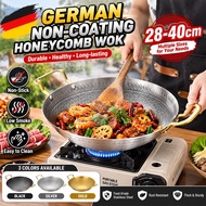 💥100% non-sticky💥 Korean Honeycomb Wok Non-Stick Wok Honeycomb Pan Kuali Sarang Lebah Tidak Melekat 