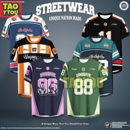 UNIQUE NATION STREETWEAR JERSEY DESIGN NUMBERIC PRINTED 100-3XL BAJU ROUND-NECK KASUAL SIMPLE KAIN J