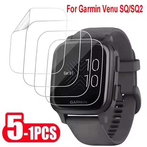 1-5Pcs Screen Protector For Garmin Venu SQ 2/SQ 2 Music Protective Cover Soft Watch Film For Garmin 