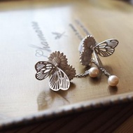 Paradis耳夾銀淡水珍珠一隻耳朵