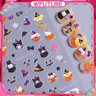 ⚡24H SHIPPING⚡ Nail Art Halloween Element Nail Sticker 5d Embossed Three-dimensional Ghost Pumpkin S
