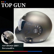 หมวกกันน็อคผู้ใหญ่Topgun แบบเปิดคางยอดนิยม *สีเทาบรอนด้าน* ลิขสิทธิ์แท้จาก Avex
