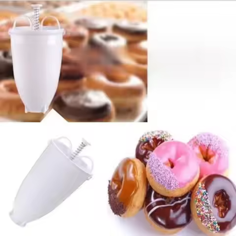 Donut Maker Donut Mould Easy Fast Manual Waffle Dispenser Doughnut Machine Waffle Plastic Lightweigh