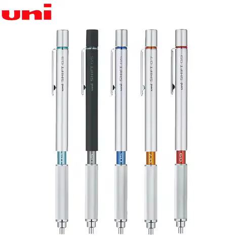 Uni M5-1010 Professional Drawing Mechanical Pencil Retractable Metal Knurled Pen Holding Low Center 