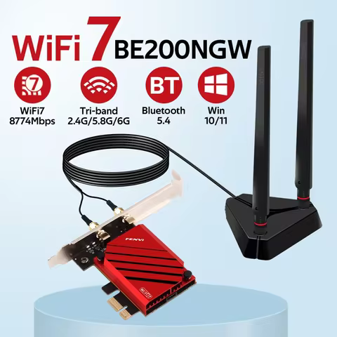 WiFi 7 BE200 PRO Pcie Wireless Wifi Adapter Card Tri-band Bluetooth 5.4 for Intel BE200NGW wifi7 2.4