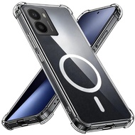 For HMD Fusion X1 Case Airbag Magnetic waterproof Transparent Fall prevention Case for HMD Barce Fus