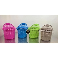 MINI STORAGE BASKET 111 HALF FLIP COVERS OVAL WITH HANDLE RANDOM COLOR ONLY