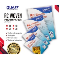CUYI RC woven Photo Paper , Resin Coated Inkjet Photo Paper 260gsm A4 | 5R | 4R | 3R Size (20sheets)