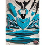 COVER SET Y15ZR V1 V2 MX KING SKY BLUE 2021 SIAP TANAM COVERSET PREMIUM EDITION BODYSET Y15ZR YSUKU NEW ORIGINAL VELOZI