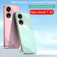 Oppo Reno 8T 5G Phone Case For Oppo Reno8 T 5G 8T 8 Pro Plus 8Pro+ Reno8 Reno8Pro Reno8T 4G 5G Luxury Plated Silicone TPU Soft Phone Casing Lens Protect Back Cover Cases