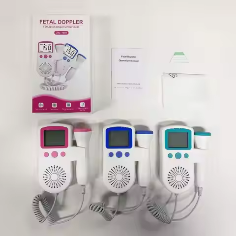 Wireless Pet Fetal Heart Rate Monitor, Multi-Functional Doppler with Conductive Gel, Durable Black C