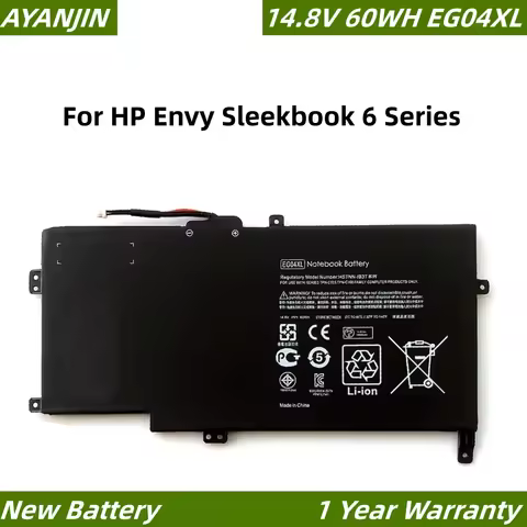 EG04XL 14.8V 60Wh Laptop Battery for HP Envy Sleekbook 6 6-1000 1100 681951-001 HSTNN-IB3T EG04XL