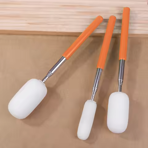 Pottery Absorbent Sponge Telescoping Stick Pottery Sculpture Sponge Holder DIY Ceramic Throwing Stic