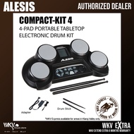 Alesis Compactkit 4 Portable Tabletop Electronic Drum Kit w/Drumstick and Adapter