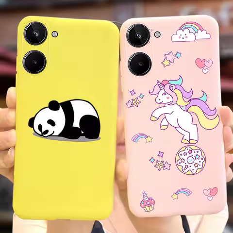 For Realme 10 4G Case Cute Panda Cartoon Cover SIlicone Soft TPU Phone Case For Realme 10 Pro Plus R