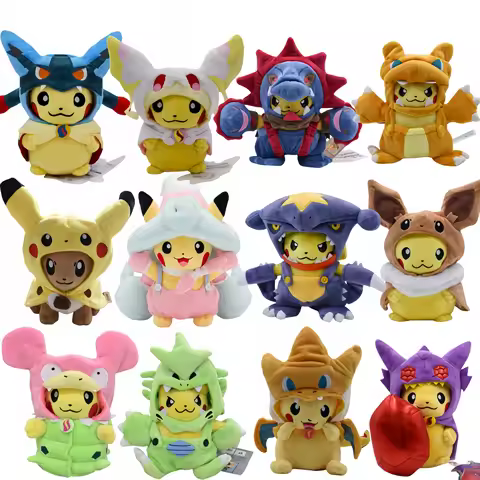 Gengar Plushie Morpeko Cosplay Pikachu Peluche Pokemon Plush Toys Eevee Charizard Garchomp Tyranitar