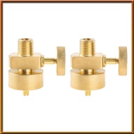 [chasoedivine.sg] 2Pcs Brass Propane Gas Regulator Valve, 1LB Tank Disposal Cylinder Bottle Adapter for Stove, Grill