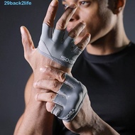 BACK2LIFE 1Pair Gym Half Finger Gloves, Anti-Slip Four Finger Anti-Slip Workout Gloves, Training Equ