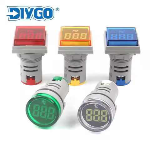 DIY GO LED Digital Display Hertz Meter 22mm Square/Round 0-99Hz Frequency Tester Meters Indicator Li