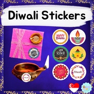PartyMonkey Deepavali Sticker Greeting Gift Tag Diwali Diya Lantern Light Gift Tag
