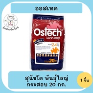 Ostech อาหารสุนัข ออสเทค เม็ดใหญ่ 20 kg โปรตีน 24% กลิ่นหอม โอเมกาสูง บำรุงขนและผิวหนัง
