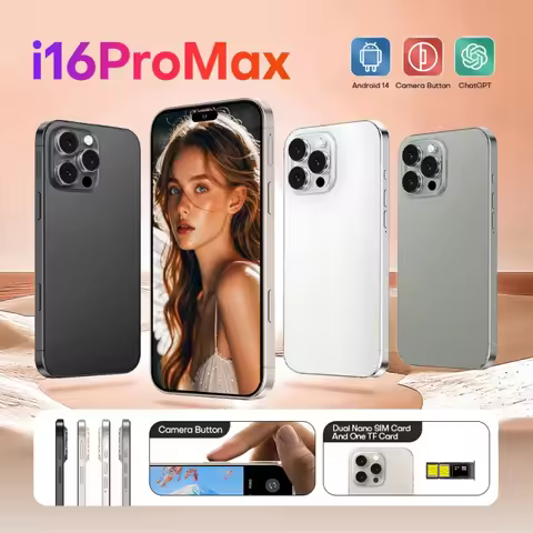 2026 i16 Pro Max Moblie Phones Display Touch Screen 6.8 Inch LCD Smartphone AMOLED Display Panel Hig