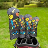 Golf Club Cover Exported to Japan South Korea PG Smiley Face Club Head Cover Iron Wood No. 1 Wooden 