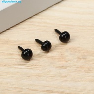 ALLGOODS 100Pcs Black Plastic Safety Thread Eyes, Safety Plastic Plastic Craft Doll Eyes, Stuffed To