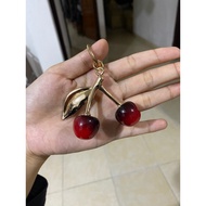GANTUNGAN Cherry Maroon Keychain - Premium Cherry Keychain Bag Charm Cherry