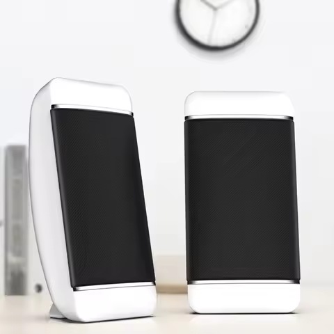 Portable Computer Speakers, USB Powered Desktop Speakers with Stereo Sound, Stereo Speakers for Note