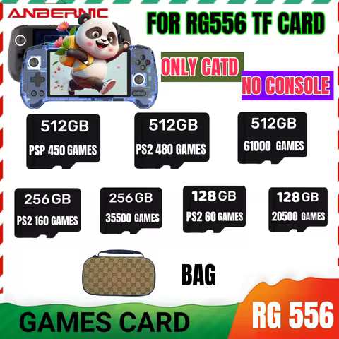 FOR ANBERNIC RG556 TF Card Portable PS2 Handheld Game Console Memory Card SD Card 61000 Games PS2 51