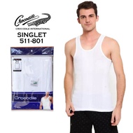 KATUN [ 3 Pcs] Jumbo Crocodile Men's Singlet 511/801 XXXL - White Cotton Undershirt for Adult Men as