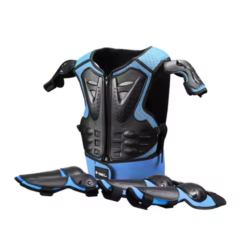 Blue Children Full Body Protector Vest Armor Kids Riding Jacket Anti Falling Protection Gear Motocro