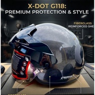 X-DOT G118 LIBERO HALF HELMET VESPA SCOOTER HELMET COME WITH CLEAR VISOR