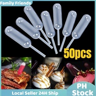 50pcs Mini Clear 4ml Plastic Transfer Pipettes Food Cupcake Squeeze Dropper Liquid Dropper Pipettes