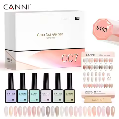 CANNI HEMA FREE Nail Gel Polish VIP Kit Color Chart Diamond Top Coat 30pcs/set 9ml Soak Off UV LED N