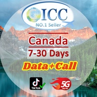 ICC_Canada 7-30 Days Data + Call SIM Card/Prepaid SIM Card