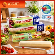 【WUCHT】12rolls x 450mmx300m CRYSTALWRAP  WRAP CATERING FILM CLING FILM IN CUTTER BOX 450MM X 300M
