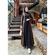 Amani Luxury Party Dress Latest Eid Dresses 2023 Abaya Wisdom Aswan Gamis Mix Mote - Caramel - Black