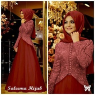 Baju Wanita Pakaian Cewek Maxi Lotelli Saleema Maroon