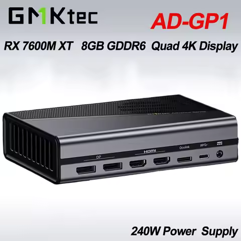 GMKtec AD-GP1 RX 7600M XT 8GB GDDR6 2300MHz Graphics Card OCulink PCIe4.0x4 USB4 Quad 4K Display 240
